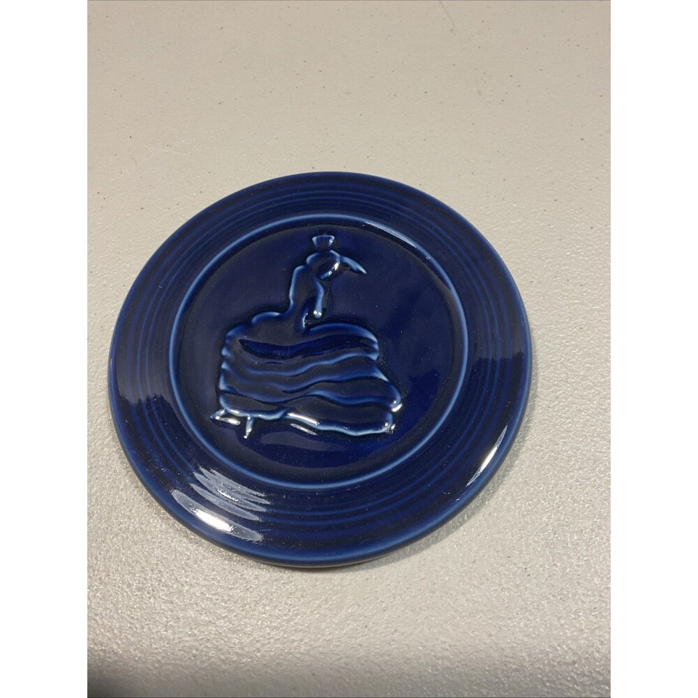 Homer Laughlin Fiestaware Cobalt Blue Lady Dancing Trivot